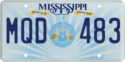 MS license plate MQD483