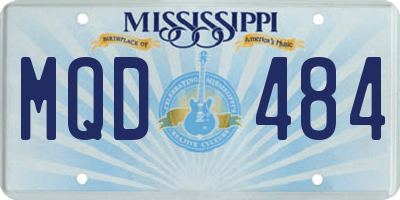MS license plate MQD484
