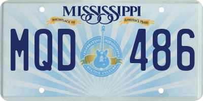 MS license plate MQD486