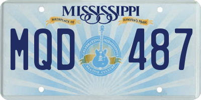 MS license plate MQD487