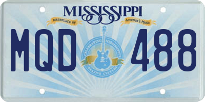 MS license plate MQD488