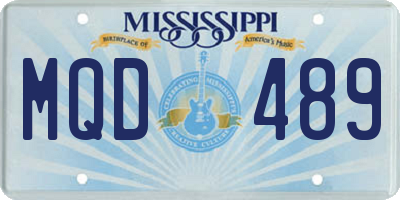 MS license plate MQD489