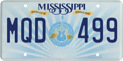MS license plate MQD499