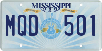 MS license plate MQD501
