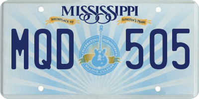 MS license plate MQD505