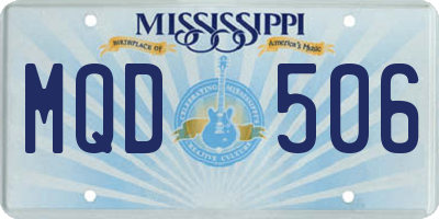 MS license plate MQD506