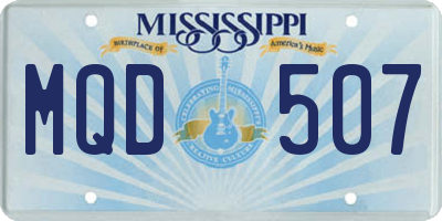MS license plate MQD507