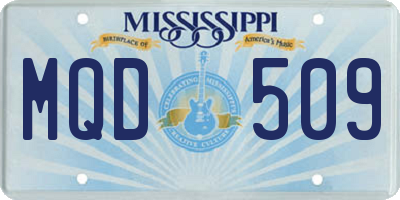 MS license plate MQD509