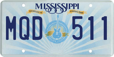 MS license plate MQD511