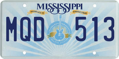 MS license plate MQD513