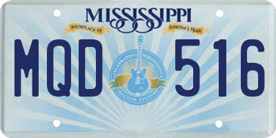 MS license plate MQD516