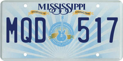 MS license plate MQD517
