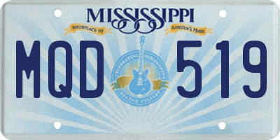 MS license plate MQD519