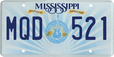 MS license plate MQD521
