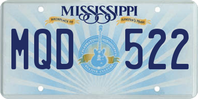MS license plate MQD522