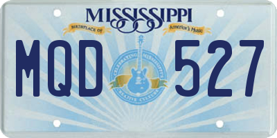 MS license plate MQD527