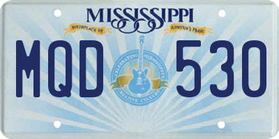 MS license plate MQD530