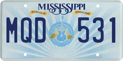 MS license plate MQD531