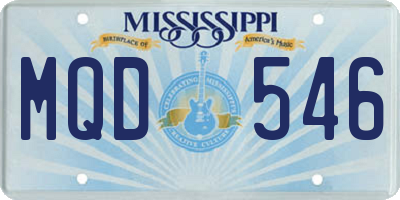 MS license plate MQD546