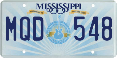 MS license plate MQD548
