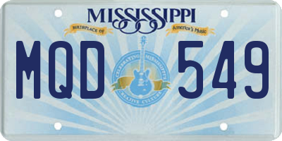 MS license plate MQD549