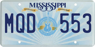 MS license plate MQD553