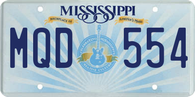 MS license plate MQD554