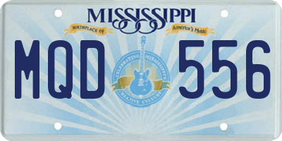 MS license plate MQD556