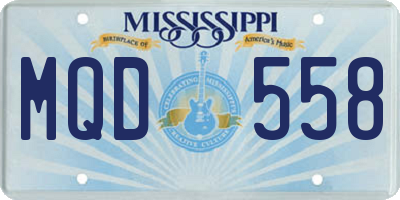 MS license plate MQD558