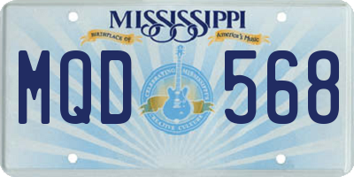 MS license plate MQD568
