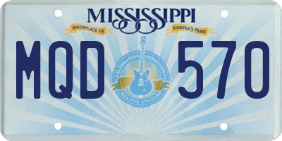 MS license plate MQD570
