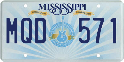 MS license plate MQD571