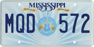 MS license plate MQD572