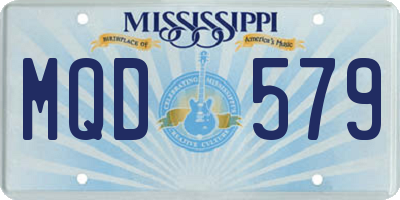 MS license plate MQD579