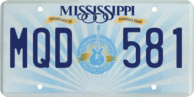 MS license plate MQD581