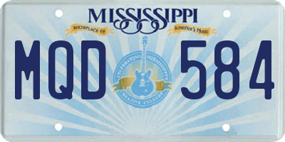 MS license plate MQD584