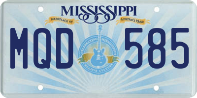 MS license plate MQD585