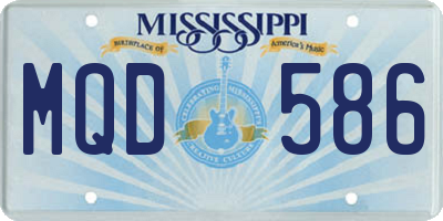 MS license plate MQD586
