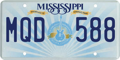 MS license plate MQD588