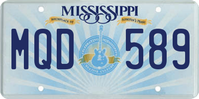 MS license plate MQD589