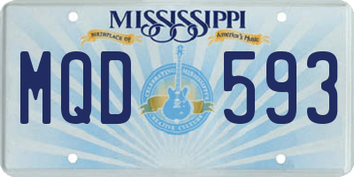 MS license plate MQD593