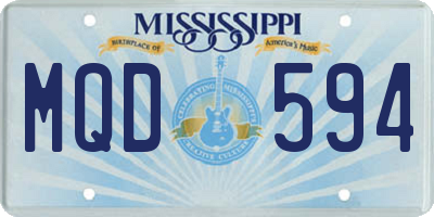 MS license plate MQD594