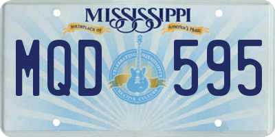 MS license plate MQD595