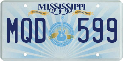MS license plate MQD599