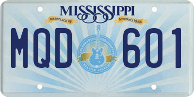 MS license plate MQD601