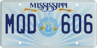MS license plate MQD606