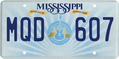 MS license plate MQD607
