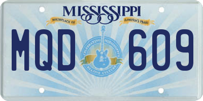 MS license plate MQD609