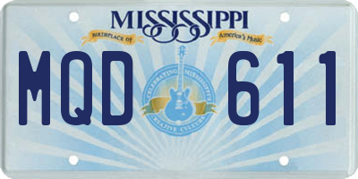 MS license plate MQD611