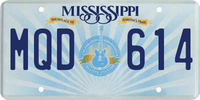 MS license plate MQD614